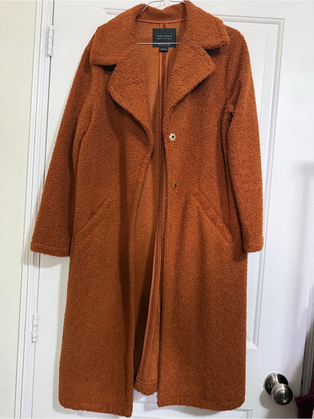 Sanctuary Women's Rust Teddy Coat
